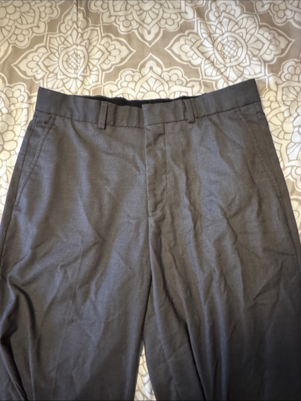 Dockers Men's Signature Performance Dark Gray Dress Pants 30x32 - Picture 2 of 15